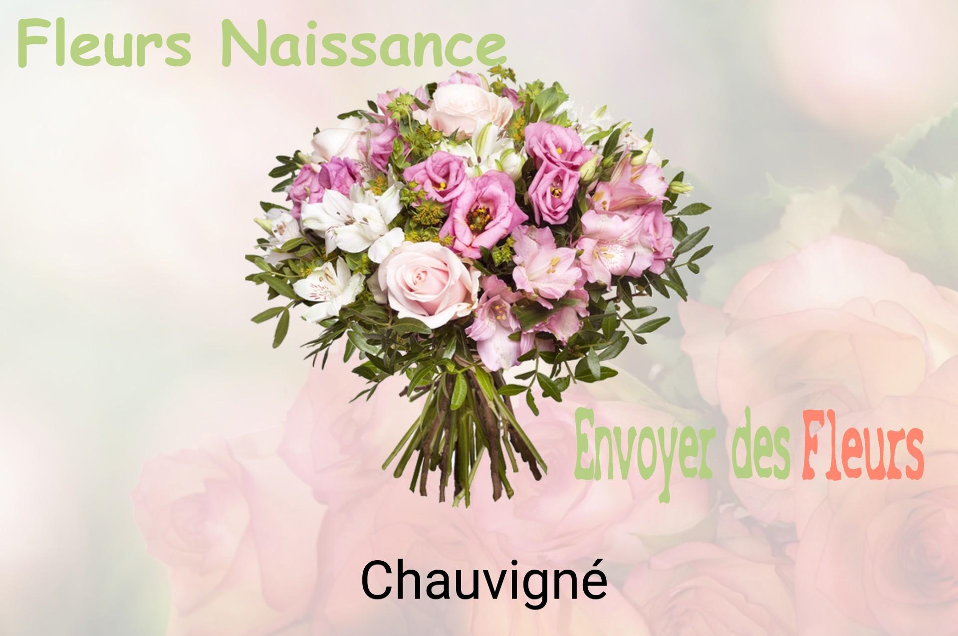 Bouquet de fleurs de naissance livré à Chauvigné